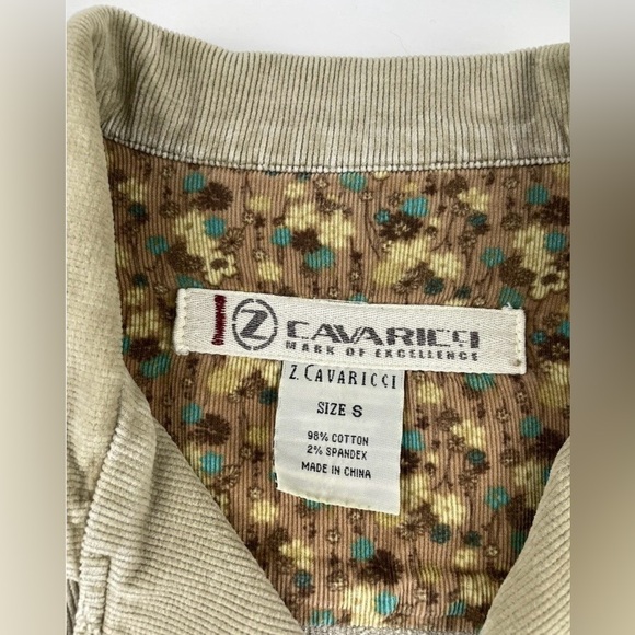 Z CAVARICCI Authentic Vintage Tan Corduroy Stretch Soft Distressed Jacket Blazer - Picture 15 of 15